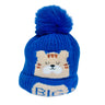 Little Surprise Box Woven Stretchable Woolen Winter Cap For Kids With Matching Neck Muffler Set (3 - 10Yrs) - LSB - CAPMS - DARKBLUEBEAR