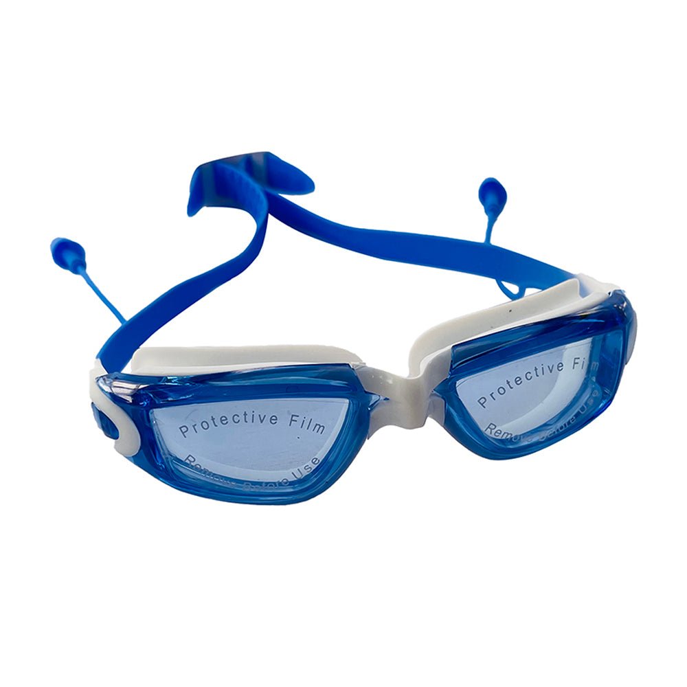 Little Surprise Box X Factor V protected Unisex Swimming Goggles with attached Ear Plugs for Teens - LSB-SG-XDARKBLU