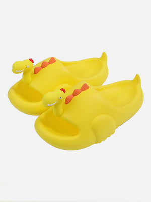 Little Surprise Box Yellow 3d Long Neck Dino Slip on Clogs Footwear for Toddlers & Kids - LSB - FW - YELWDINONECK - 26EU