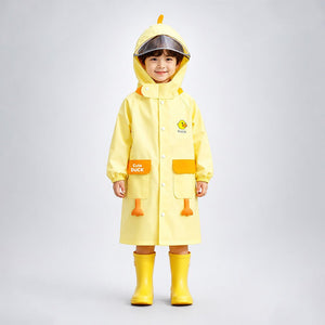 Little Surprise Box Yellow Duck 3D Raincoat - Size 1 Kids Rainwear