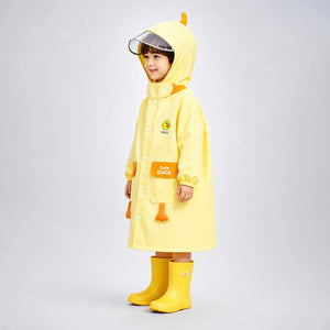 Little Surprise Box Yellow Duck 3D Raincoat - Size 1 Kids Rainwear