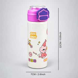 Little Surprise Box Yellow Lid Snack Time Buddy Water Bottle - Pink Water Bottle