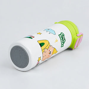 Little Surprise Box Yellow Lid Snack Time Buddy Water Bottle - Green Water Bottle