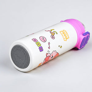 Little Surprise Box Yellow Lid Snack Time Buddy Water Bottle - Pink Water Bottle