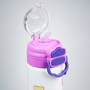 Little Surprise Box Yellow Lid Snack Time Buddy Water Bottle - Pink Water Bottle