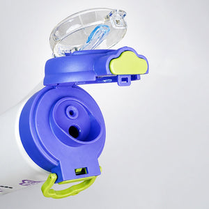 Little Surprise Box Yellow Lid Snack Time Buddy Water Bottle | The Mom Store - Purple Water Bottle
