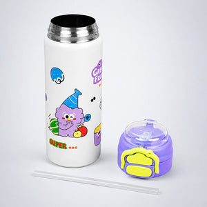Little Surprise Box Yellow Lid Snack Time Buddy Water Bottle | The Mom Store - Purple Water Bottle