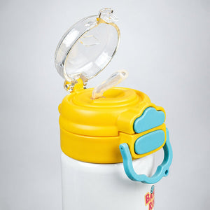 Little Surprise Box Yellow Lid Snack Time Buddy Water Bottle | The Mom Store - Yellow Water Bottle