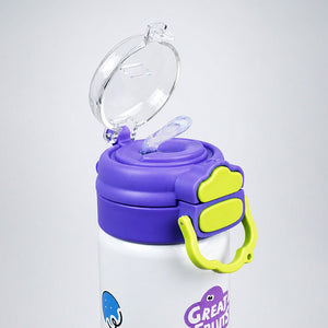 Little Surprise Box Yellow Lid Snack Time Buddy Water Bottle | The Mom Store - Purple Water Bottle