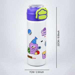 Little Surprise Box Yellow Lid Snack Time Buddy Water Bottle | The Mom Store - Purple Water Bottle
