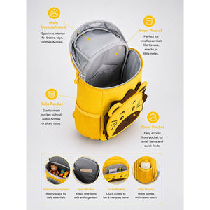 Little Surprise Box Yellow Lion Kids Backpack | The Mom Store - Back To School