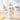 Little Surprise Box Yellow Polka Dots & Stripes Kids Water Bottle (520ml) - Water Bottle - kept on a wooden table