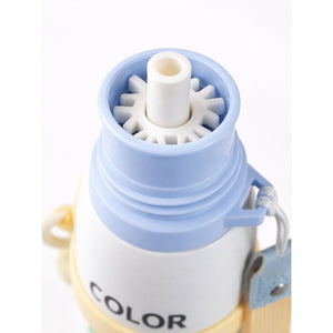 Little Surprise Box Yellow Polka Dots & Stripes Kids Water Bottle (520ml) - Water Bottle - Top View