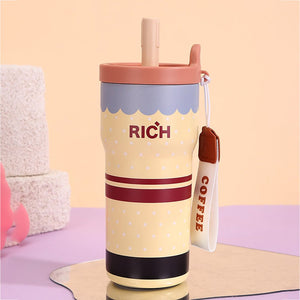 Little Surprise Box Yellow Polka Stainless Steel Tumbler – 560ml - Water Bottle