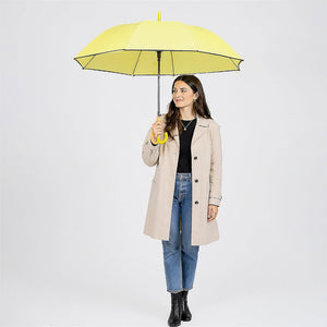 Little Surprise Box Yellow Solid Border Umbrella | The Mom Store - Monsoon Wear