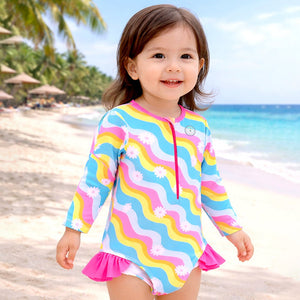 Little Surprise Box Zigzag Frill Swimwear - Cute Comfort | The Mom Store - 12 - 18 Months Girls Swimwear