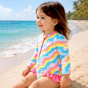 Little Surprise Box Zigzag Frill Swimwear - Cute Comfort | The Mom Store - 12 - 18 Months Girls Swimwear