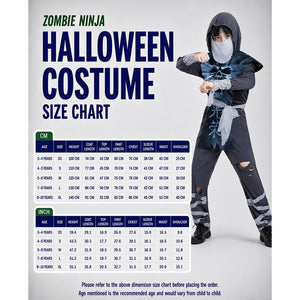 Little Surprise Box Zombie Ninja Kids Halloween Costume - L Halloween