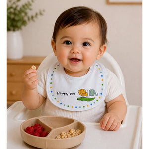 Little Surprise Box Zoo Print Bib Set 3PCS - Absorbent | The Mom Store - Bedding