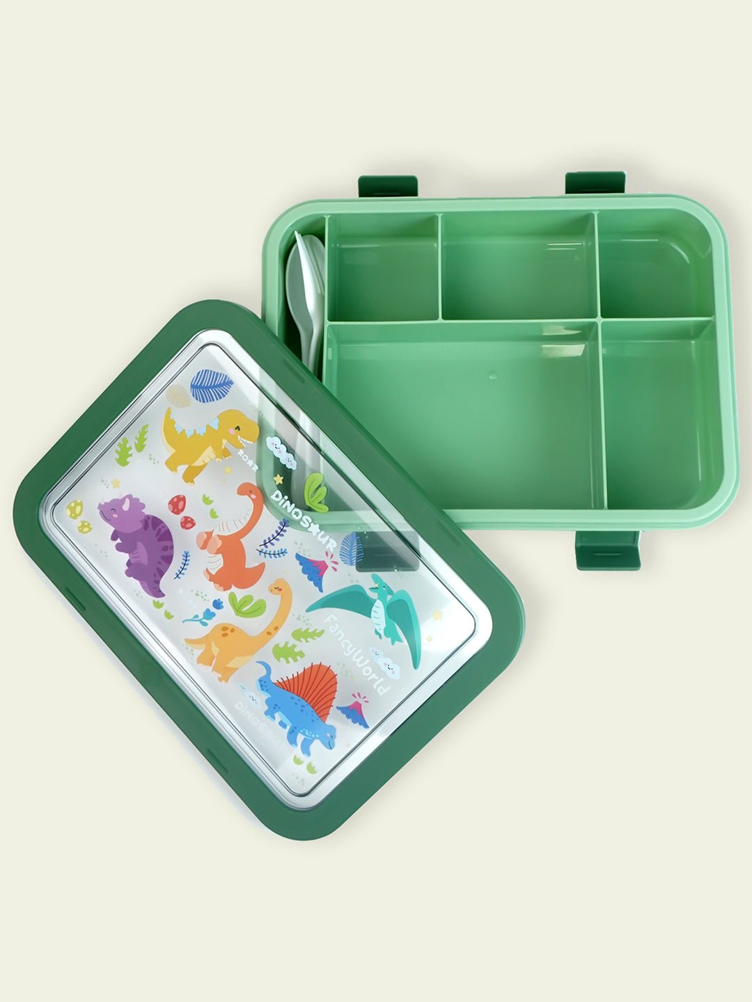 Little Surprise Box,2 pcs Dino Lunch bag & 5 section Lunch box for Kids - LSB - LB - 5SECTNDINO - LBAG