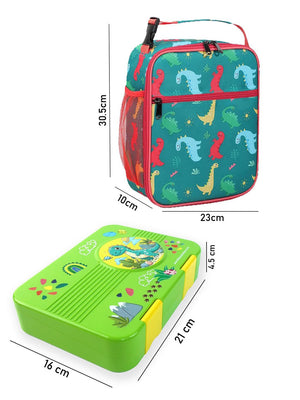 Little Surprise Box,2 pcs Dino Lunch Bag & Bento Lunch box for Kids - LSB - LB - DINOBENTO - LBAG