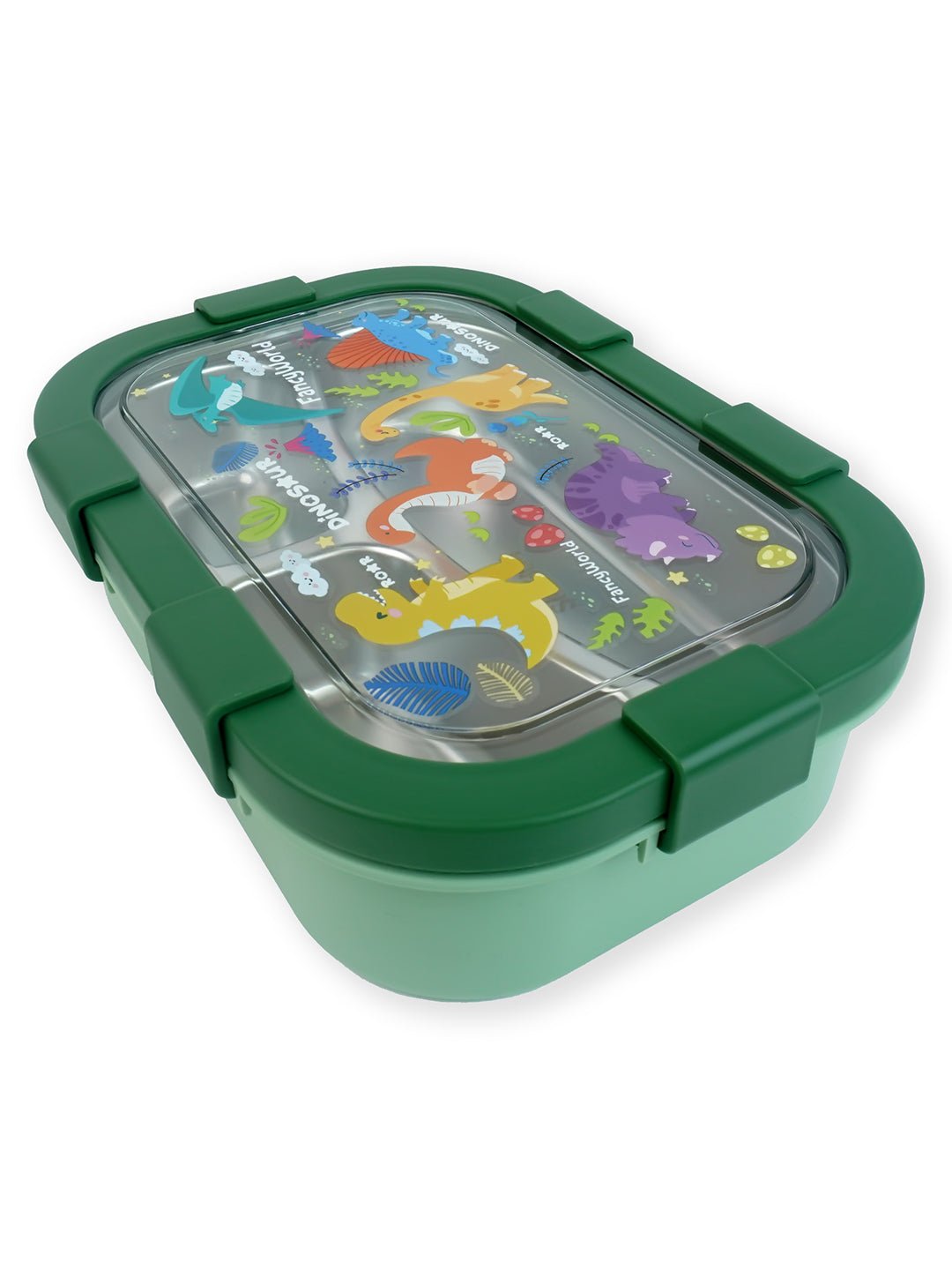 Little Surprise Box,2 pcs Dino Lunch Bag & Stainless Steel 3 section Lunch box for Kids - LSB - LB - 3SECTNDINO - LBAG