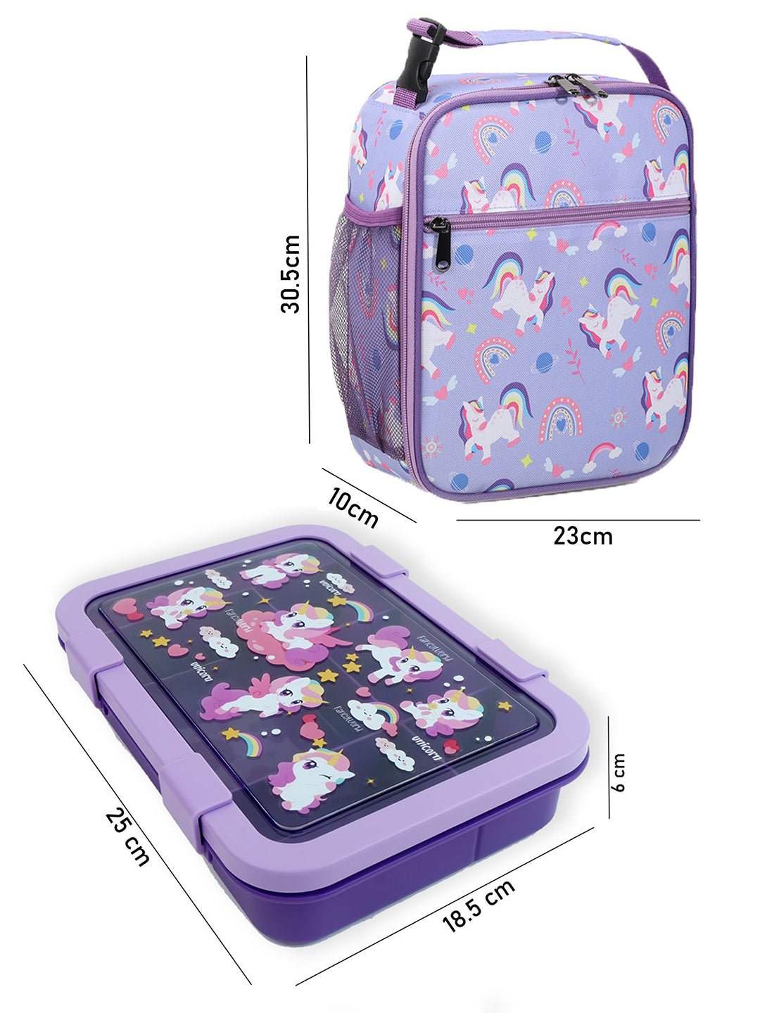 Little Surprise Box,2 pcs Uni Lunch bag & 5 section Lunch box for Kids - LSB - LB - 5SECTNUNI - LBAG