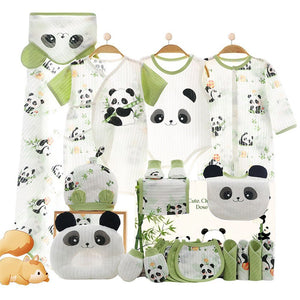 Little Surprise Box,21 pcs Green Big Panda Newborn Baby Girl/ Boy Gift Box Hamper (0 - 12 months) - Baby Gift Sets