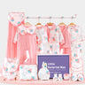 Little Surprise Box,22 pcs Pink Dotted Strawberry Newborn Baby Girl/ Boy Gift Box Hamper (0 - 18 months) - LSB - BS22 - DOTSTRAWBRY
