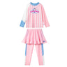 Little Surprise Box,2pcs Bold Pink Stripes Swimsuit for Girls with UPF 50+ - LSB - SW - 2PCPNKSTRIPES - LK - 110