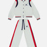 Little Surprise Box,2Pcs Cream Red - Navy Varsity Style Jacket With Matching Pants - LSB - 2PCS - CRMREDNAVY - TRCKS - 5 - 6Y