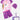 Little Surprise Box,2pcs Purple Frill Uni Kids UPF 50+ Swimwear with matching Swim Cap&Free Washbag - Kids Swimwear