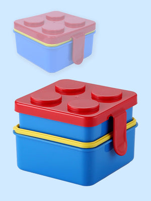 Little Surprise Box,2Pcs Square Lego Lid Bpa Free Plastic Kids Lunch Box Plus Cup Bottle For Kids