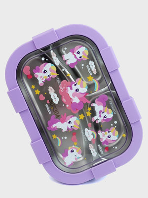 Little Surprise Box,3 Sections Stainless Steel Lunch Box For Kids - LSB - LB - 3 - SECTN - UNICR