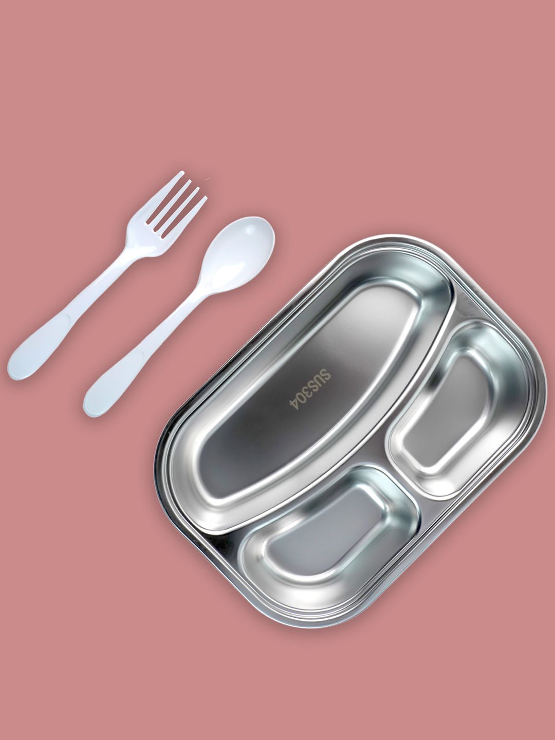 Little Surprise Box,3 Sections Stainless Steel Lunch Box For Kids - LSB - LB - 3 - SECTN - SPACE