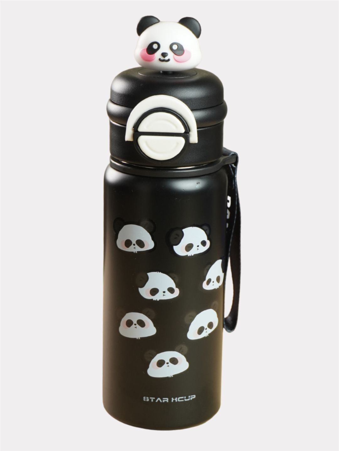 Little Surprise Box,3d Panda Stainless Steel Kids Water Bottle, 550ml - LSB - WB - 3DBLACK - PANDA
