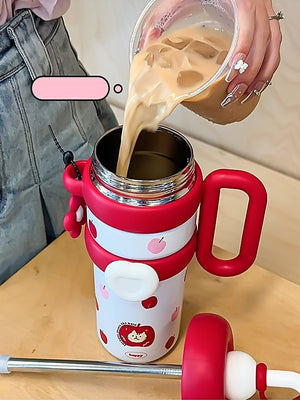 Little Surprise Box,Bubble Stainless Steel Water Tumbler bottle for Kids & Adults,1000ml - LSB - WB - BUBLE - REDAPLE