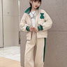 Little Surprise Box,Casual Green Teddy & Cream 2Pcs Track Suit Set For Kids & Tweens - LSB - 2PCS - GREENTEDY - TRCKS - 5 - 6Y