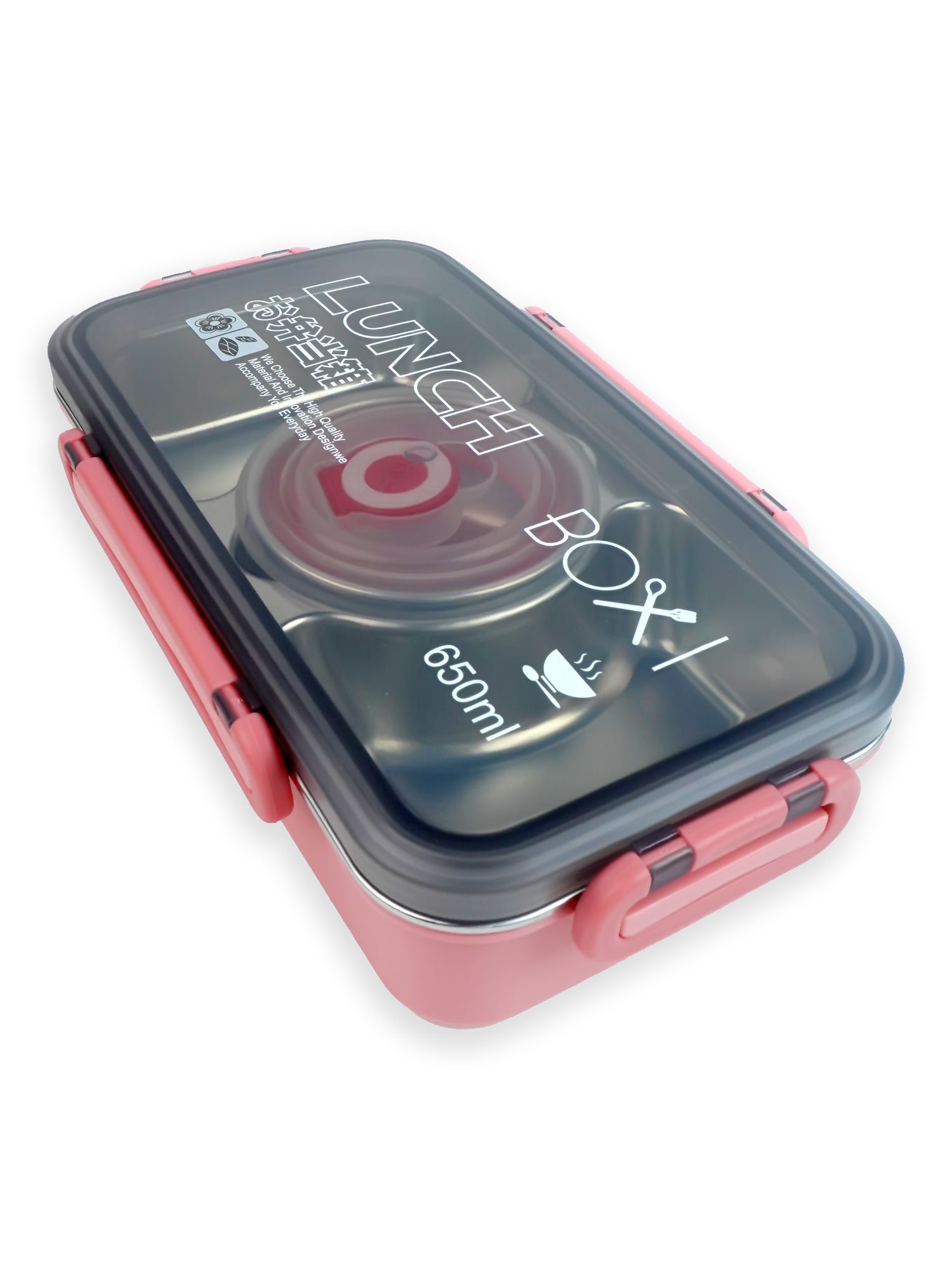 Little Surprise Box,Centre Dip Stainless Steel Lunch Box For Kids And Adults - LSB - LB - PNK - CNTREDIP