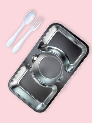 Little Surprise Box,Centre Dip Stainless Steel Lunch Box For Kids And Adults - LSB - LB - PNK - CNTREDIP