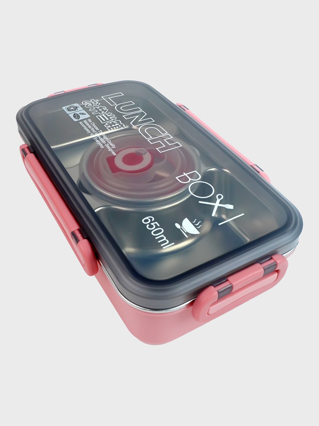 Little Surprise Box,Centre Dip Stainless Steel Lunch Box For Kids And Adults - LSB - LB - PNK - CNTREDIP