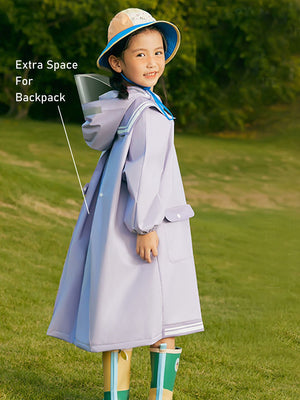 Little Surprise Box,Japanese Style Purple Sailor Collar Raincoat for Kids & Teens - LSB - RC - PUR - SAILOR - XL