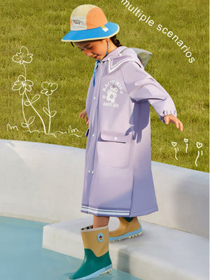 Little Surprise Box,Japanese Style Purple Sailor Collar Raincoat for Kids & Teens - LSB - RC - PUR - SAILOR - XL