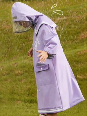 Little Surprise Box,Japanese Style Purple Sailor Collar Raincoat for Kids & Teens - LSB - RC - PUR - SAILOR - XL
