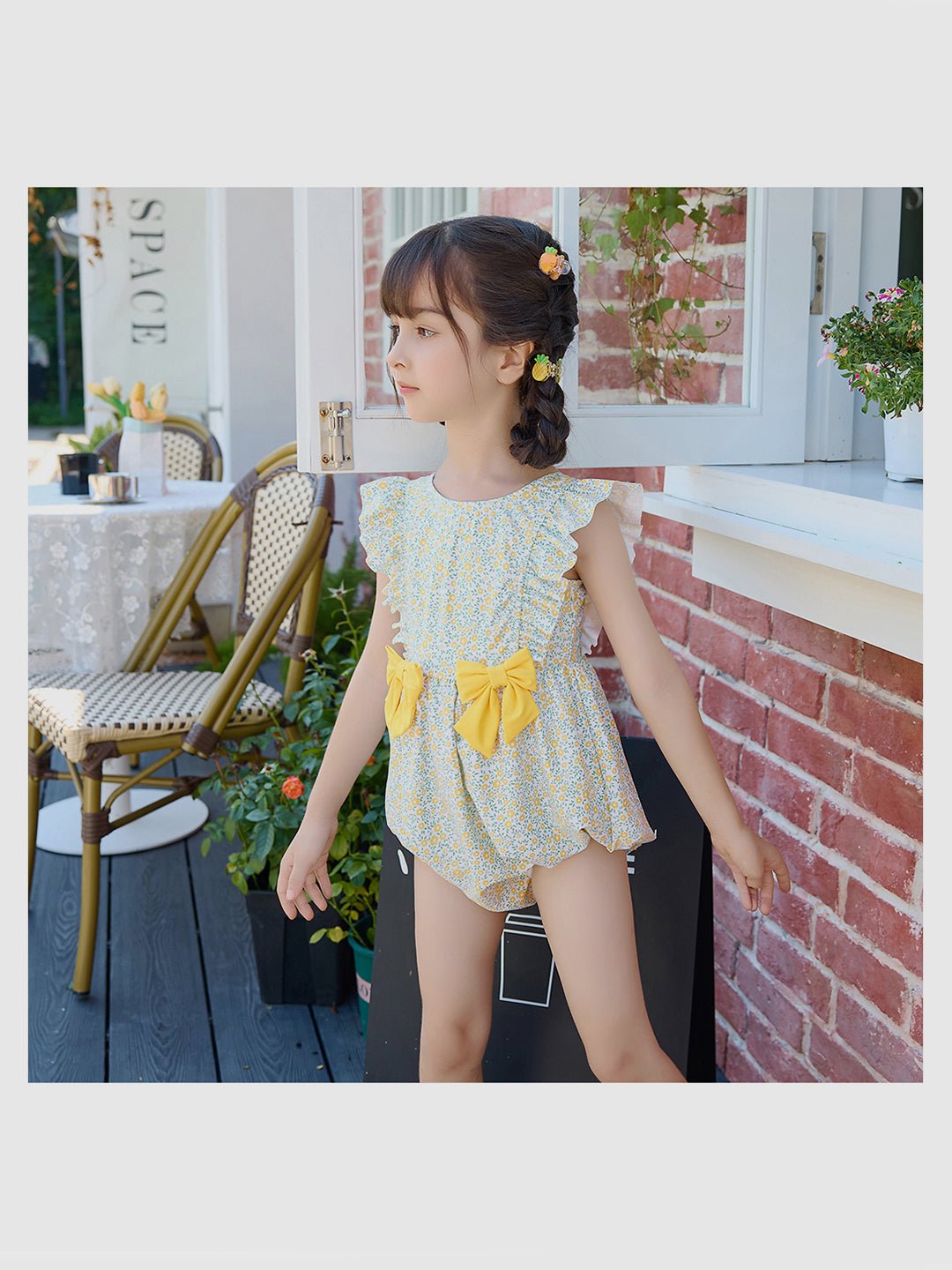Little Surprise Box,One Piece Little Miss Yellow Bow print Swimwear +Swim Cap for Kids & Toddlers - LSB - SW - YELBOW100