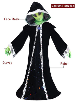 Little Surprise Box,Outerspace Alien costume,Kids Halloween Costume Fancy Dress Up - LSB - HWC - ALIEN - 7 - 8Y