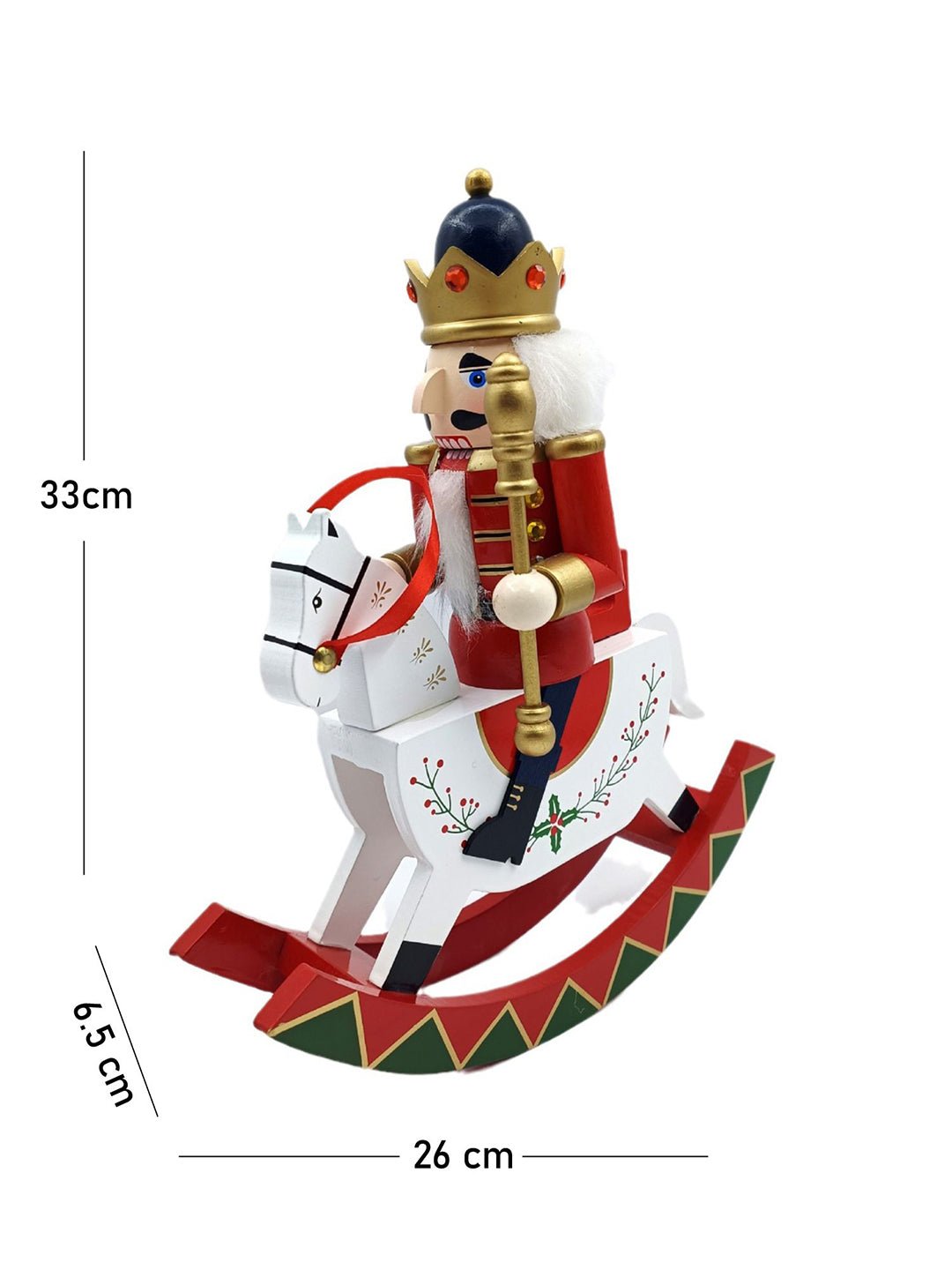 Little Surprise Box,Red wooden rocking horse Christmas Home and table décor - Red Christmas Decor