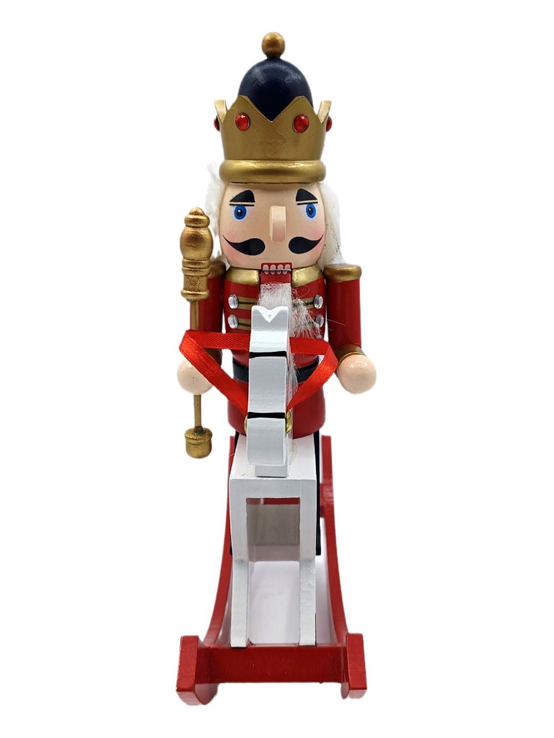 Little Surprise Box,Red wooden rocking horse Christmas Home and table décor - Red Christmas Decor