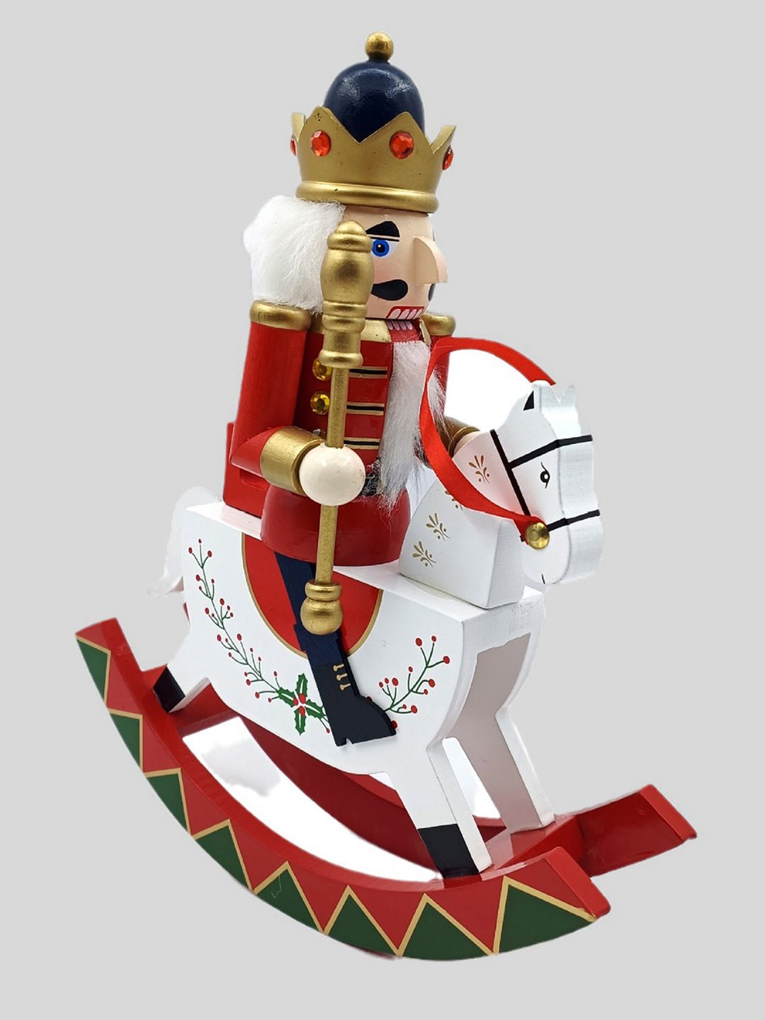 Little Surprise Box,Red wooden rocking horse Christmas Home and table décor - Red Christmas Decor