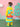 Little Surprise Box,Singing Giraffe Yellow,Mint Knee length Raincoat for Kids - 
